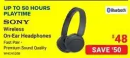 Visions Electronics Sony wireless on-ear headphones offer
