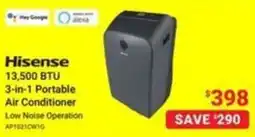 Visions Electronics Hisense 13,500 BTU 3-in-1 Portable Air Conditioner offer
