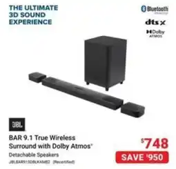 Visions Electronics JBL BAR 9.1 True Wireless Surround with Dolby Atmos offer