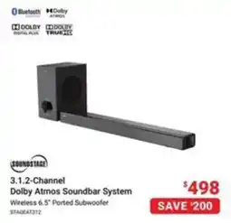 Visions Electronics Soundstage 3.1.2-Channel Dolby Atmos Soundbar System offer