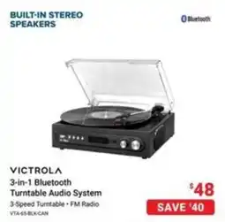 Visions Electronics Victrola 3-in-1 Bluetooth Turntable Audio System offer