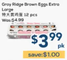 Oceans Fresh Food Market Gray Ridge Brown Eggs Extra Large offer