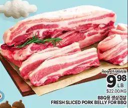 H-Mart FRESH SLICED PORK BELLY FOR BBQ offer