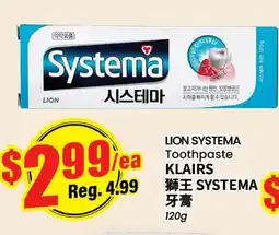Terra Foodmart LION SYSTEMA Toothpaste offer