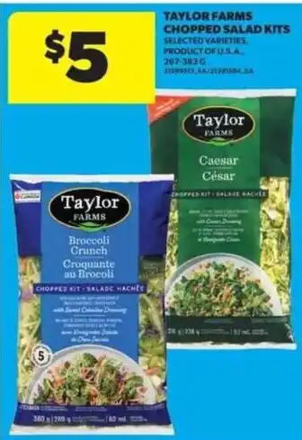 Real Canadian Superstore Taylor Farms chopped salad kits offer