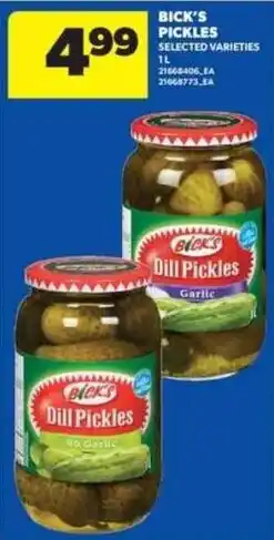 Real Canadian Superstore Bick's dill pickles selected varieties offer