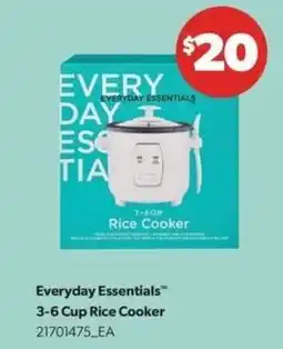 Real Canadian Superstore Everyday Essentials 3-6 Cup Rice Cooker offer