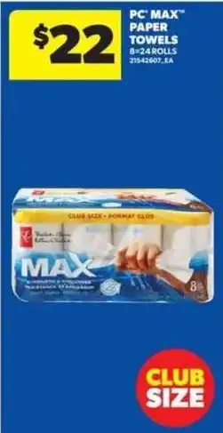 Real Canadian Superstore PC Max paper towels offer