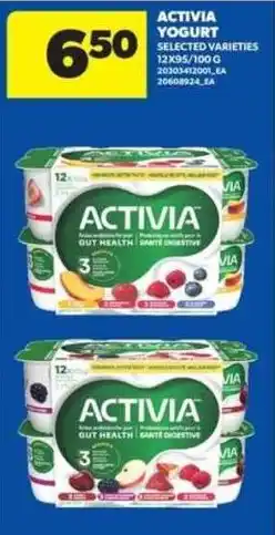 Real Canadian Superstore Activia yogurt selected varieties offer