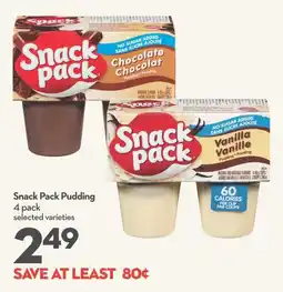 Longo's Snack Pack Pudding offer