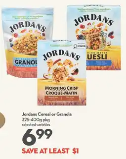 Longo's Jordans cereal or granola offer
