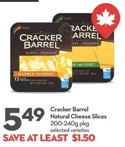 Longo's Cracker Barrel Natural Cheese Slices offer