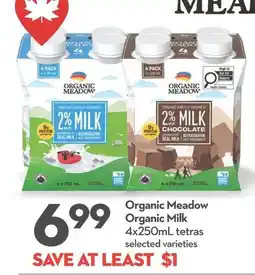 Longo's Organic Meadow Organic Milk offer