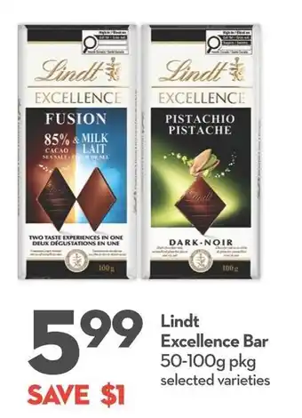 Longo's Lindt Excellence Bar offer