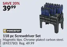 Princess Auto Powerfist 118 pc Screwdriver Set offer