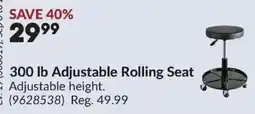Princess Auto Adjustable Rolling Seat offer