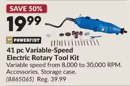 Princess Auto Powerfist 41 pc Variable-Speed Electric Rotary Tool Kit offer