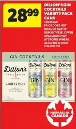 Real Canadian Superstore Dillon's gin cocktails variety pack offer