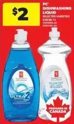 Real Canadian Superstore PC dishwashing liquid offer