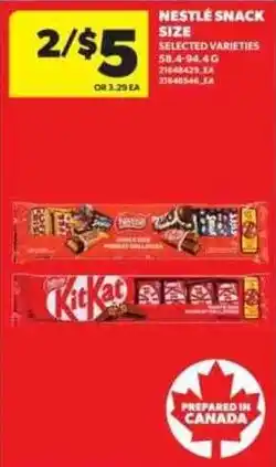 Real Canadian Superstore Nestle snack size offer