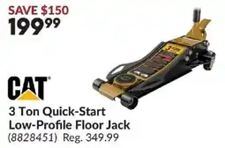 Princess Auto Cat 3 ton quick-start low-profile floor jack offer