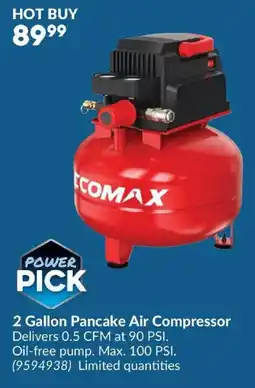 Princess Auto Ecomax 2 Gallon Pancake Air Compressor offer