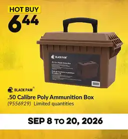 Princess Auto Black Paw .50 Calibre Poly Ammunition Box offer