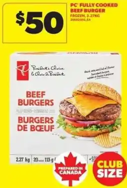 Real Canadian Superstore PC beef burgers offer