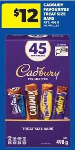 Real Canadian Superstore Cadbury favourites treat size bars offer