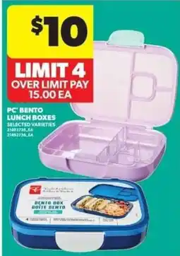 Real Canadian Superstore PC bento lunch boxes offer