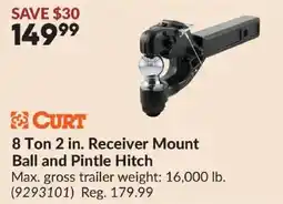 Princess Auto Curt 8 ton 2 in. receiver mount ball and pintle hitch offer