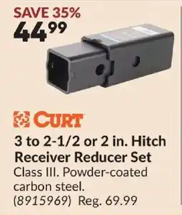 Princess Auto Curt 3 to 2-1/2 or 2 in. Hitch Receiver Reducer Set offer