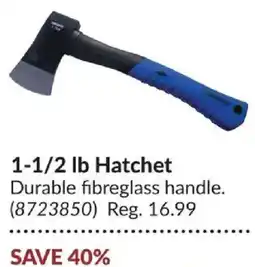 Princess Auto Hatchet offer