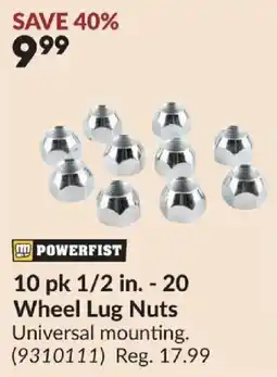 Princess Auto Powerfist 1/2 in. - 20 Wheel Lug Nuts offer