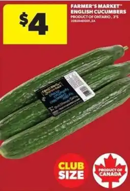 Real Canadian Superstore Farmer's Market English Cucumbers offer