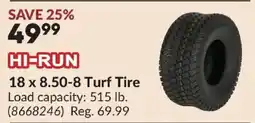 Princess Auto Hi-run 18 x 8.50-8 Turf Tire offer