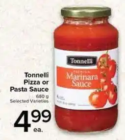 Metro Tonnelli pizza or pasta sauce offer