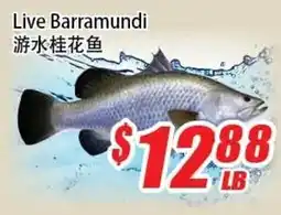 WinCo Food Mart Live Barramundi offer