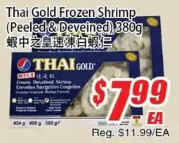 WinCo Food Mart Thai Gold frozen shrimp offer