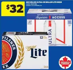 Real Canadian Superstore Michelob Ultra or Miller Lite beer offer