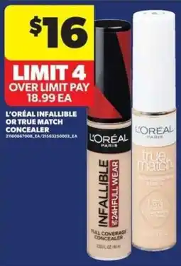 Real Canadian Superstore L'oreal infallible or true match concealer offer