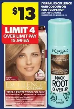 Real Canadian Superstore L'oreal excellence hair colour or root cover up offer