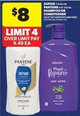 Real Canadian Superstore Aussie or Pantene shampoo or conditioner offer