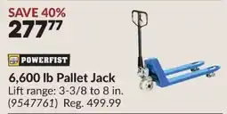 Princess Auto Powerfist 6,600 lb Pallet Jack offer