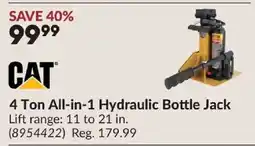 Princess Auto Cat 4 ton all-in-1 hydraulic bottle jack offer