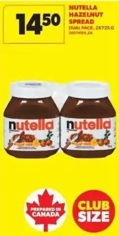 Real Canadian Superstore Nutella hazelnut spread offer