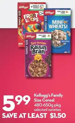Longo's Kellogg's family size cereal offer
