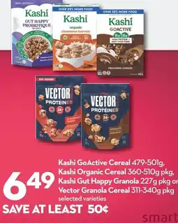 Longo's Kashi GoActive Cereal Kashi Organic Cereal Kashi Gut Happy Granola Vector Granola Cereal offer