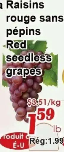 Marche C&T Red seedless grapes offer