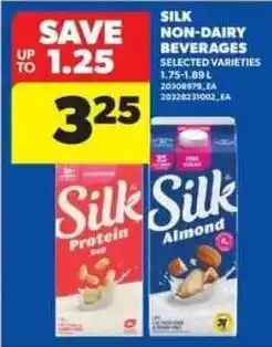 Real Canadian Superstore Silk non-dairy beverages offer